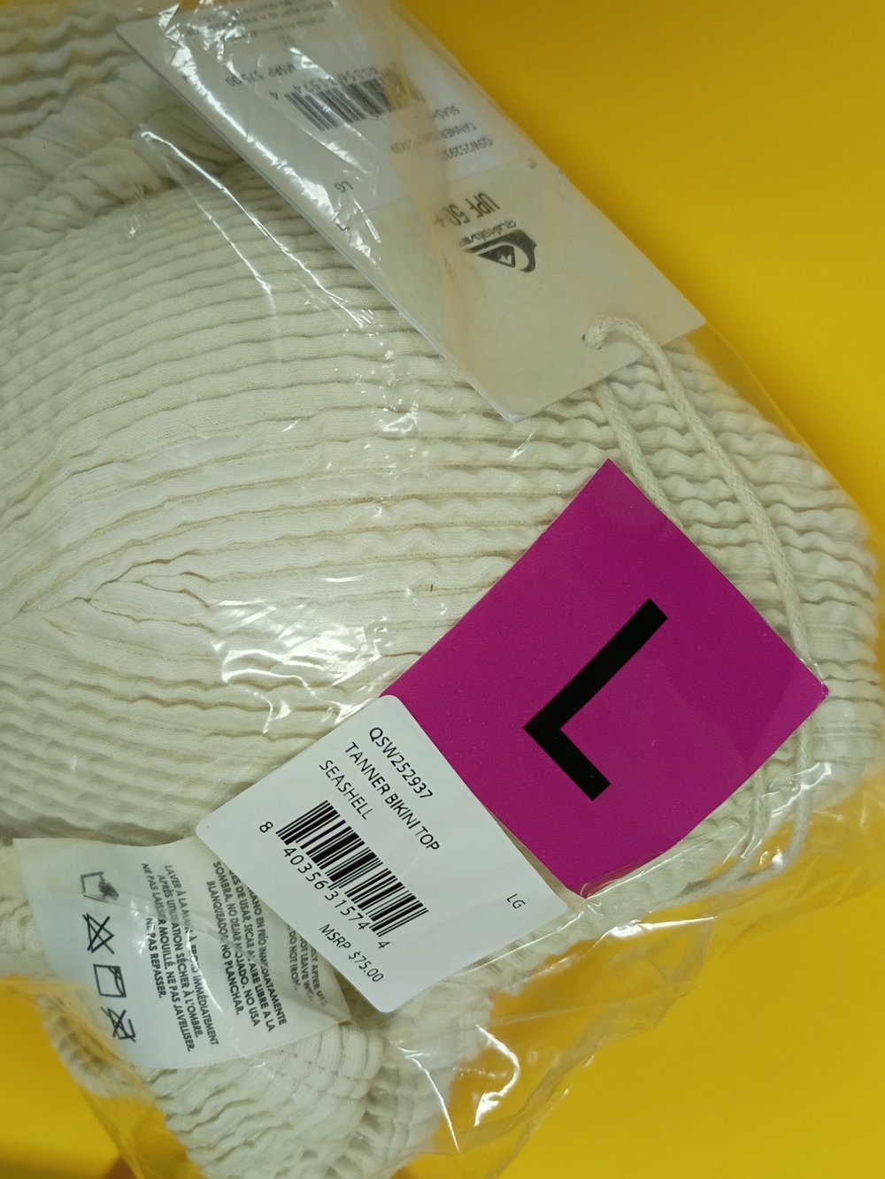 Quicksilver Upf 50+ Bikini Top - Seashell Color